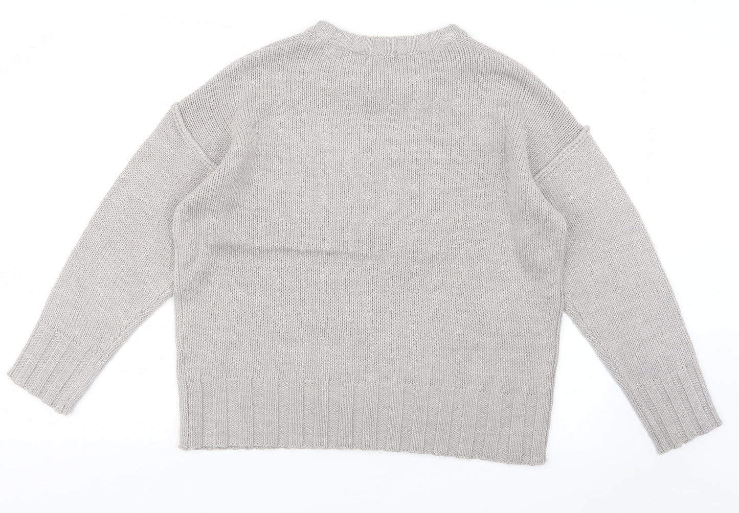 Brave Soul Womens Grey  Knit Pullover Jumper Size S