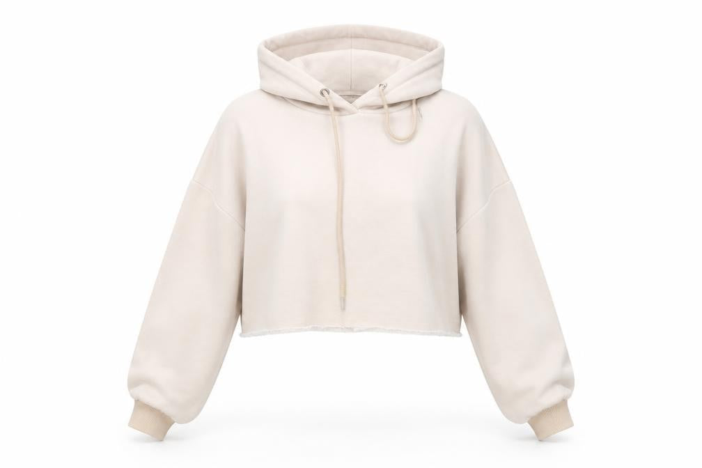 Rising Womens Beige   Pullover Hoodie Size S  - Cropped