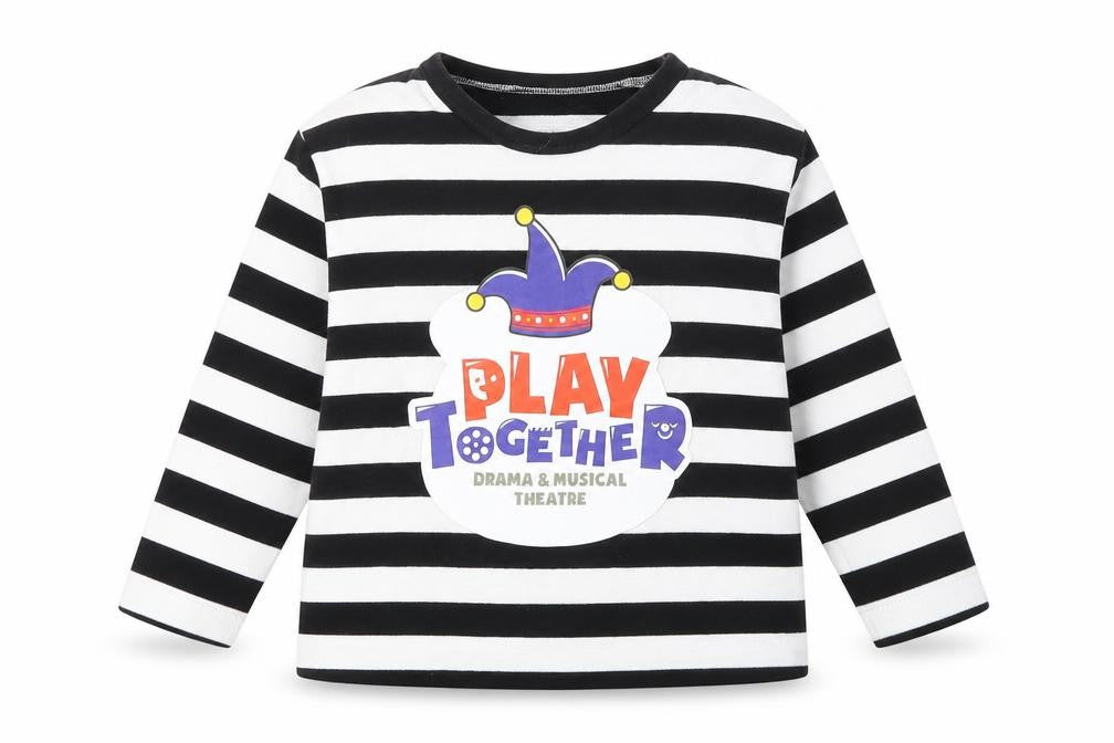 Play Together Girls Black Striped  Pullover T-Shirt Size 5 Years