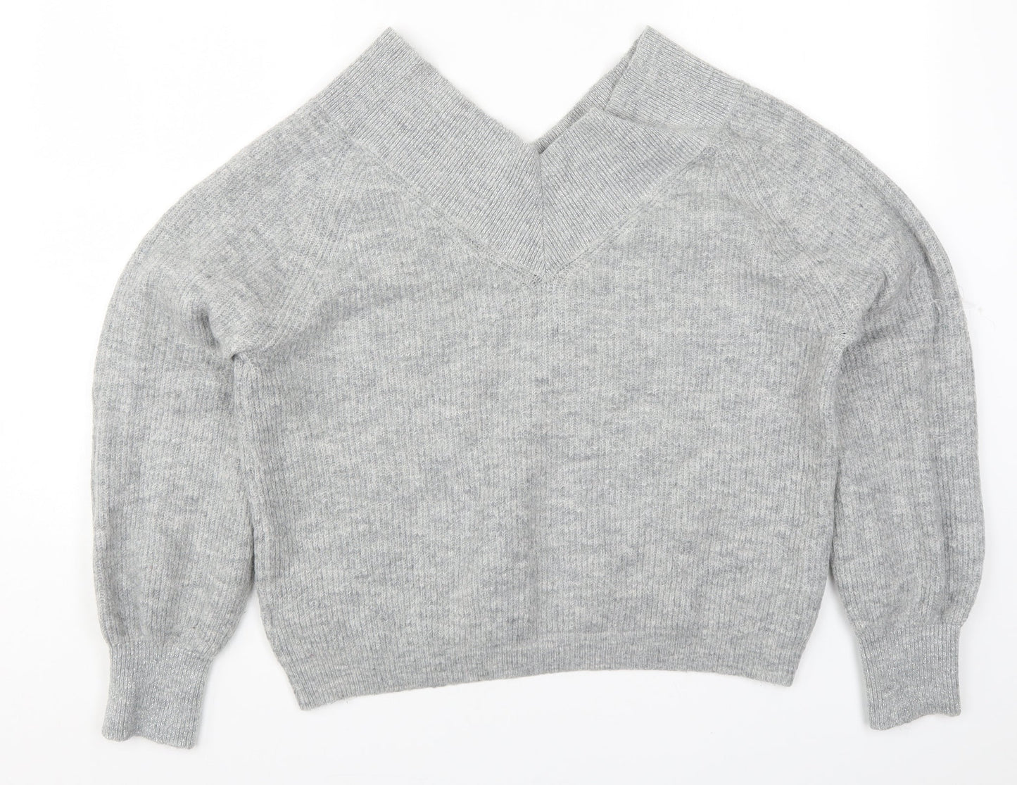 Marks and Spencer Womens Grey  Knit Pullover Jumper Size 14