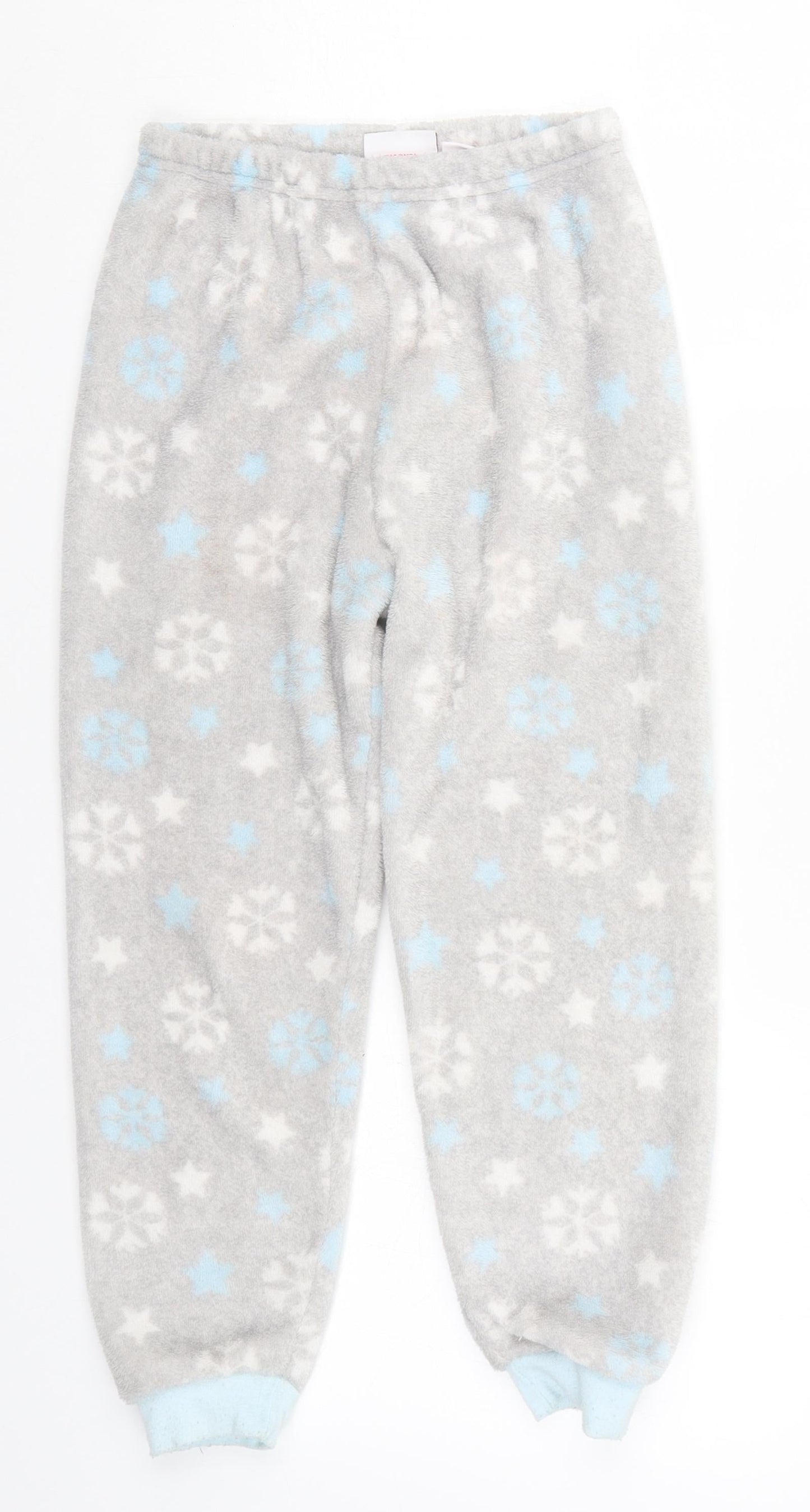 Primark Girls Grey Geometric  Sweatpants Trousers Size 6-7 Years - Snowflake Print Pyjama Pants
