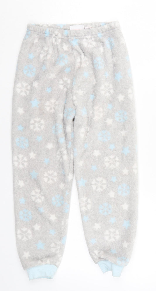 Primark Girls Grey Geometric  Sweatpants Trousers Size 6-7 Years - Snowflake Print Pyjama Pants