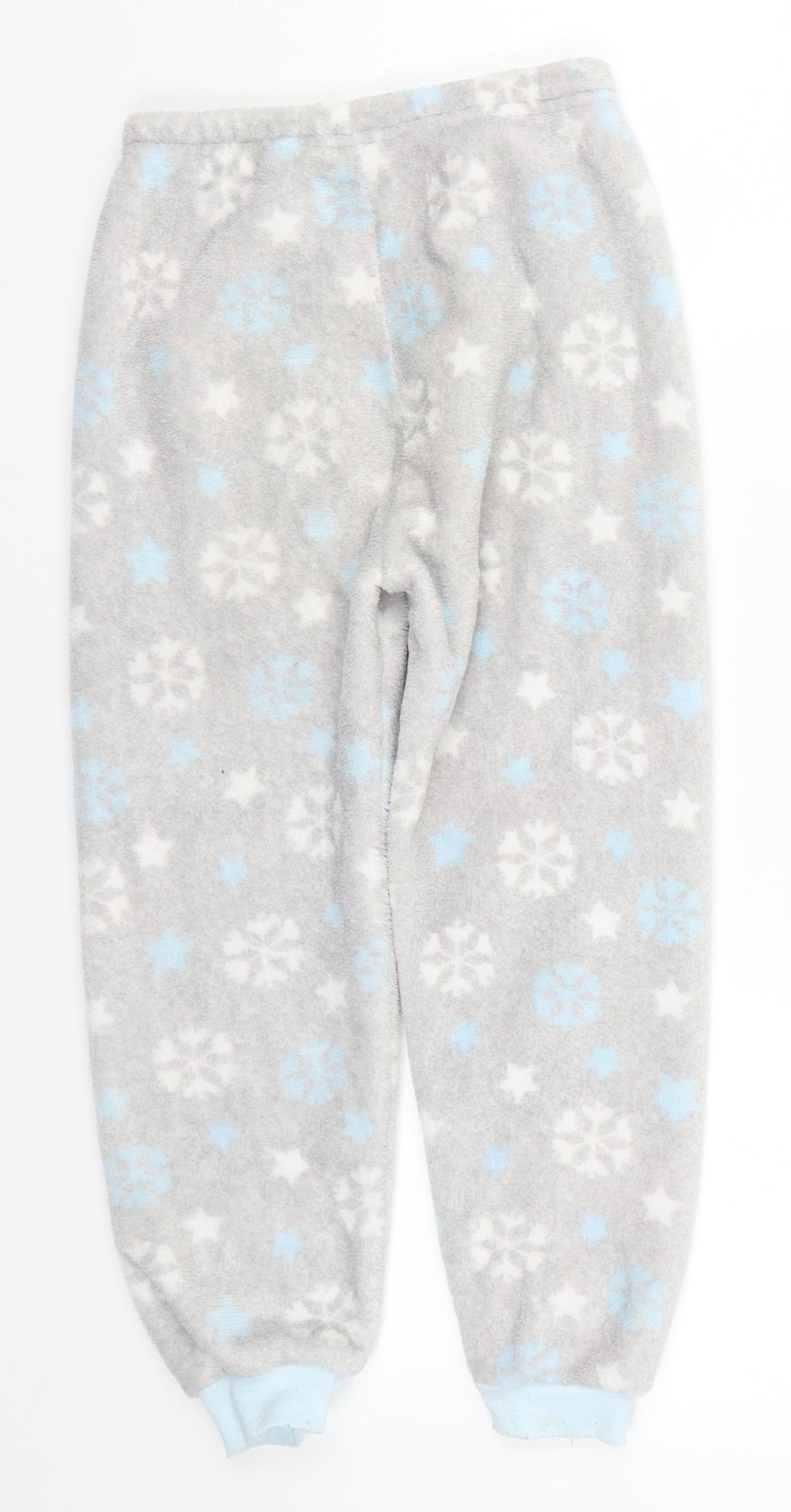 Primark Girls Grey Geometric  Sweatpants Trousers Size 6-7 Years - Snowflake Print Pyjama Pants