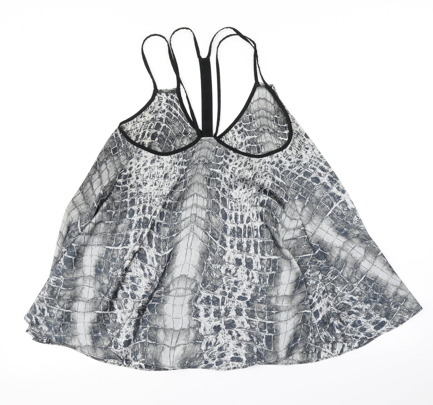 River Island Womens Grey Animal Print  Camisole Blouse Size 8