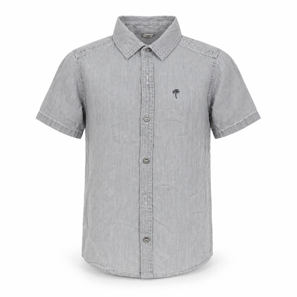 TU Boys Grey   Basic Button-Up Size 8 Years  - Ombre