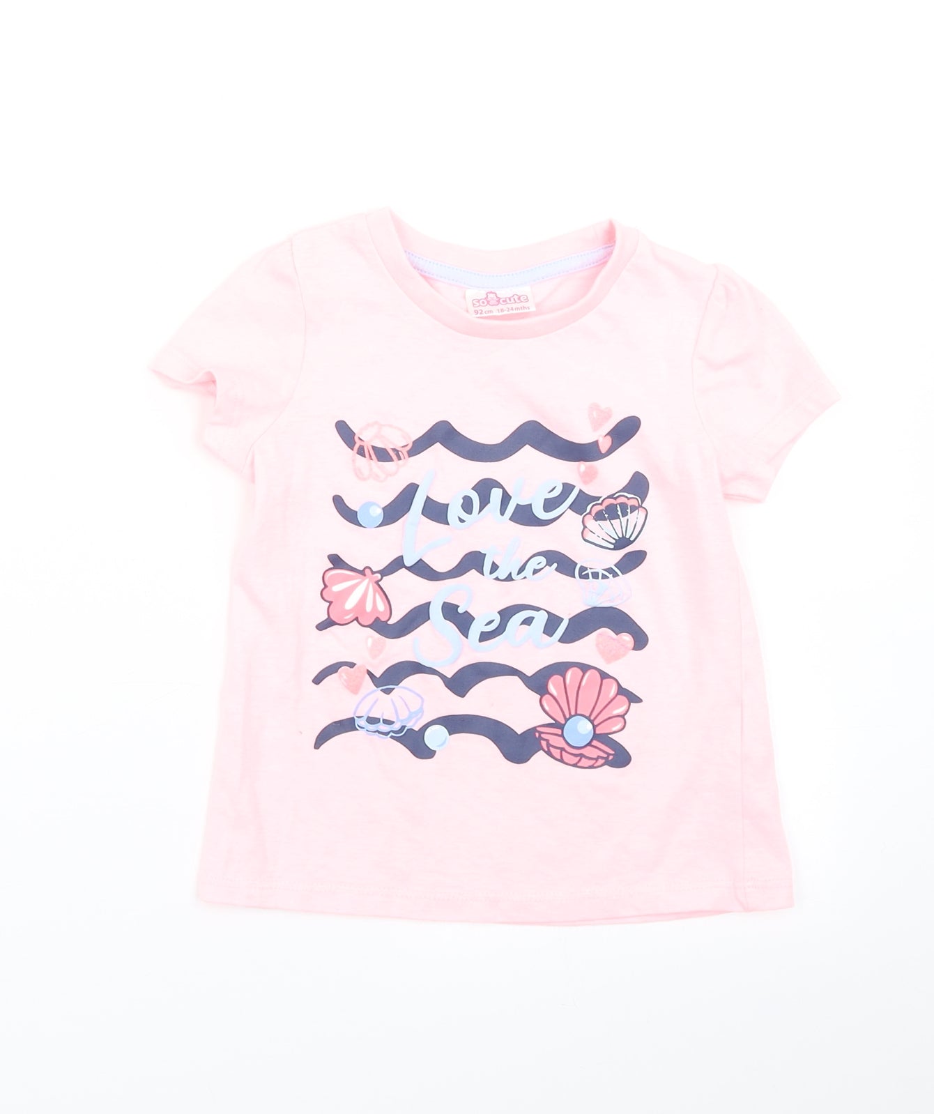 So Cute Girls Pink   Basic T-Shirt Size 18-24 Months