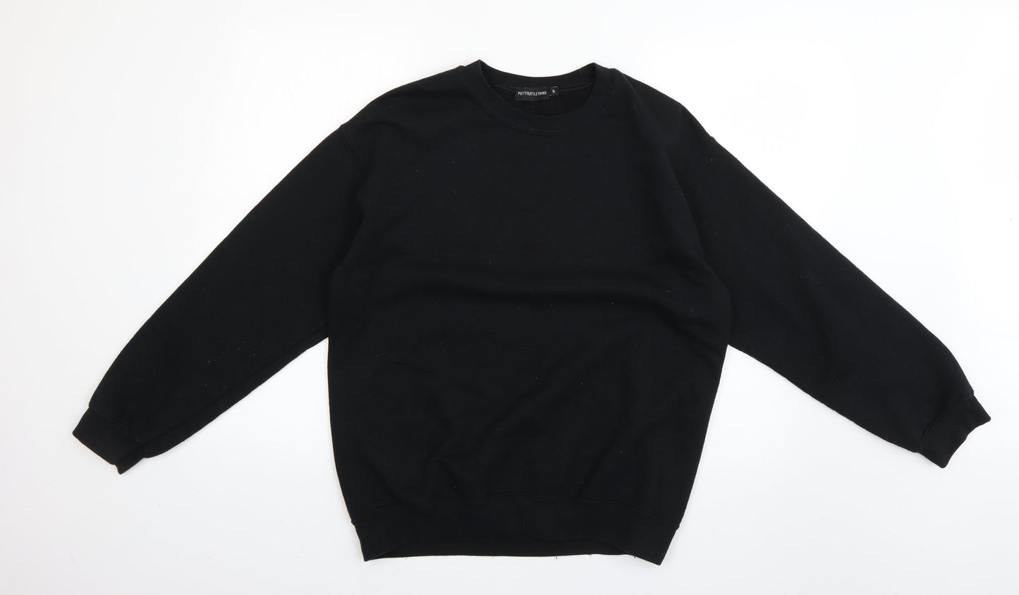 PRETTYLITTLETHING Mens Black   Pullover Jumper Size S