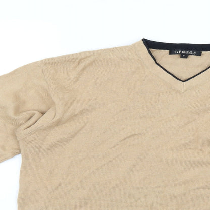 Preloved George Mens Beige   Pullover Jumper Size S - Detail