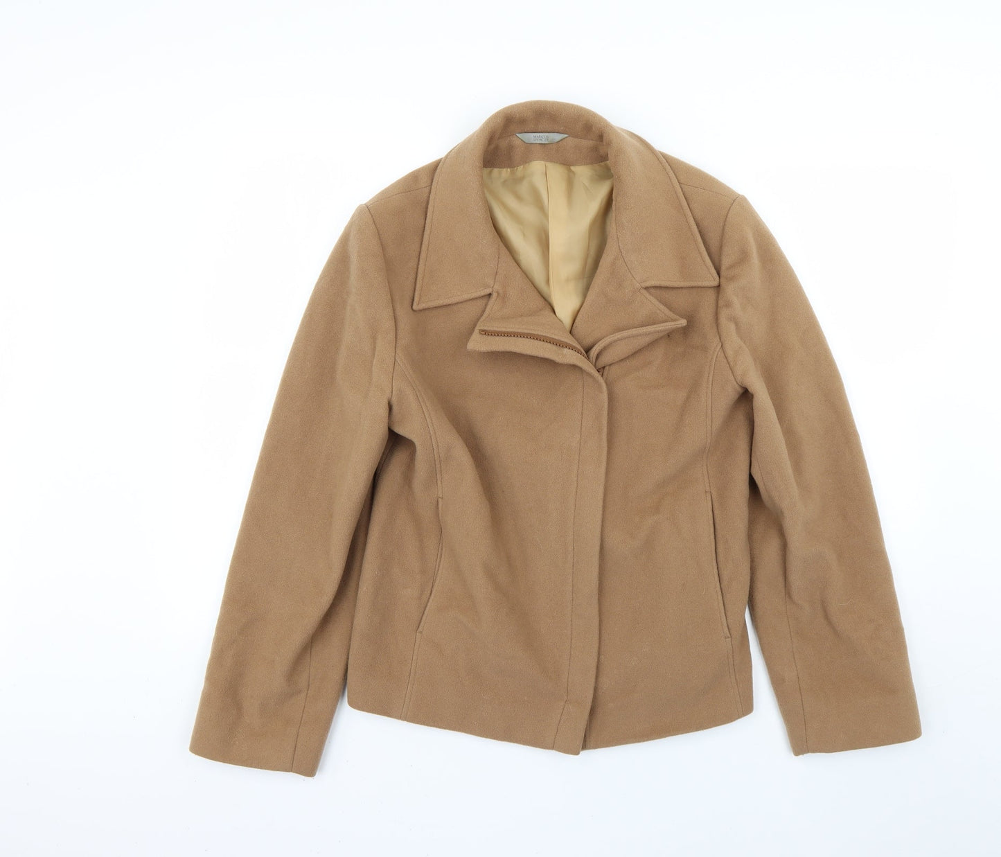 Marks and Spencer Womens Brown   Overcoat Coat Size 14