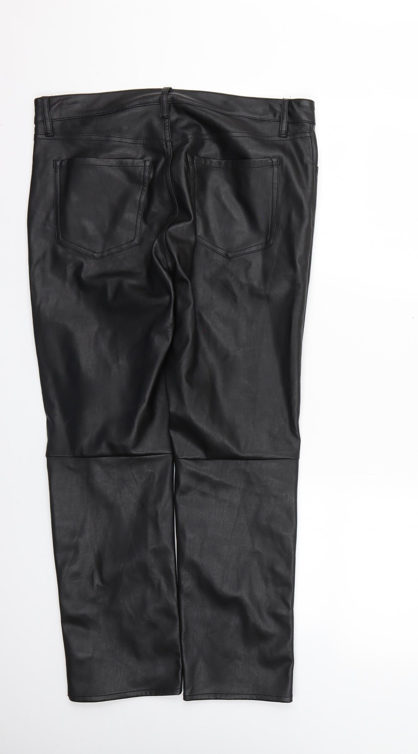 H&M Womens Black   Trousers  Size 12 L25 in