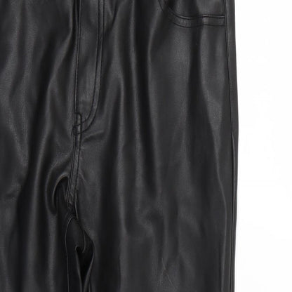 H&M Womens Black   Trousers  Size 12 L25 in