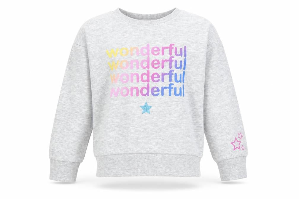 Primark Girls Grey   Pullover Sweatshirt Size 6-7 Years  - Wonderful