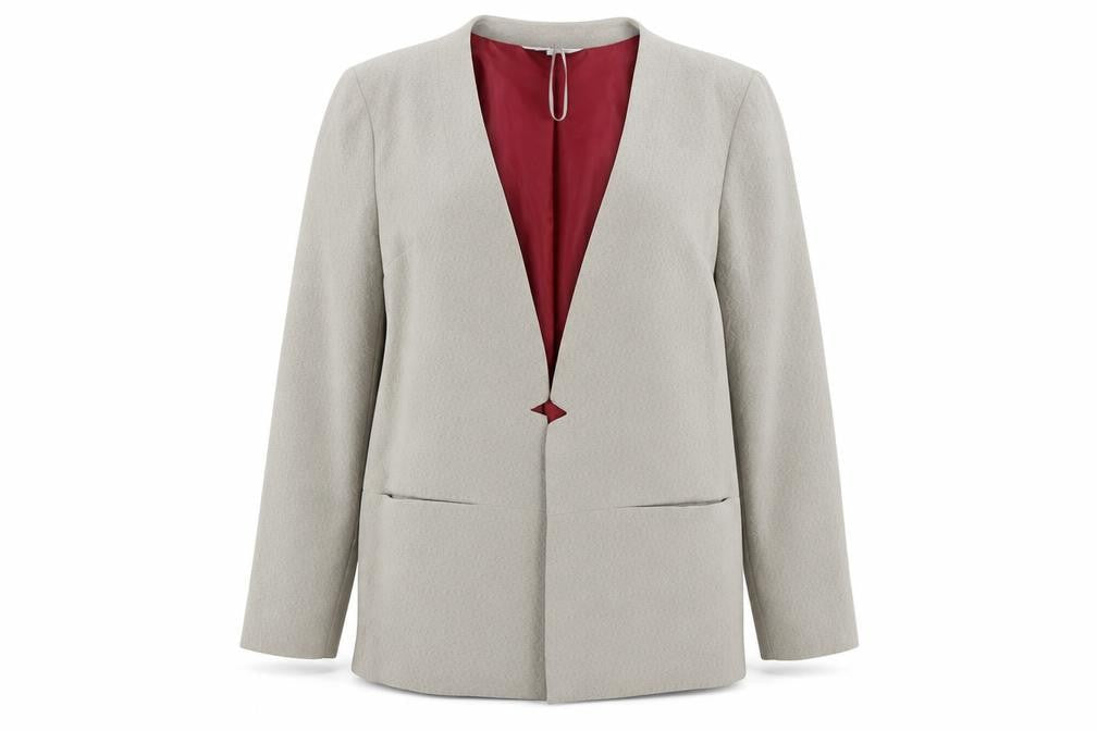 Lola Skye Womens Beige   Jacket Blazer Size 16