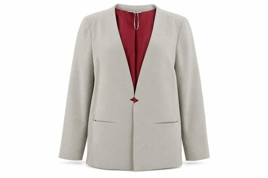 Lola Skye Womens Beige   Jacket Blazer Size 16