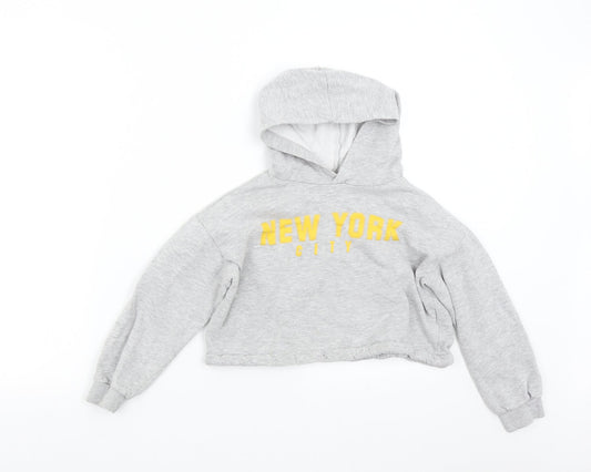 H&M Girls Grey   Pullover Sweatshirt Size 8-9 Years  - New York