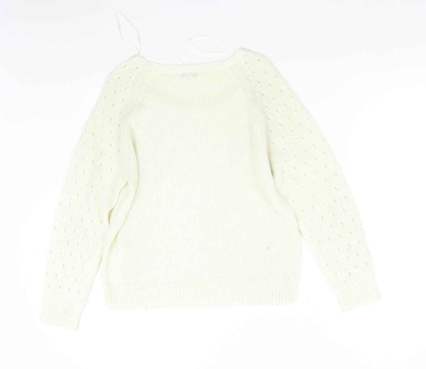 Tango Womens Ivory  Knit Pullover Jumper Size M