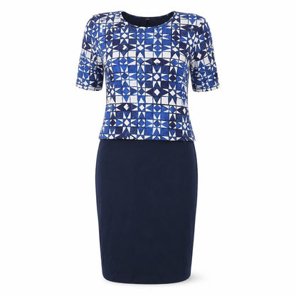 Next Womens Blue   Pencil Dress  Size 8
