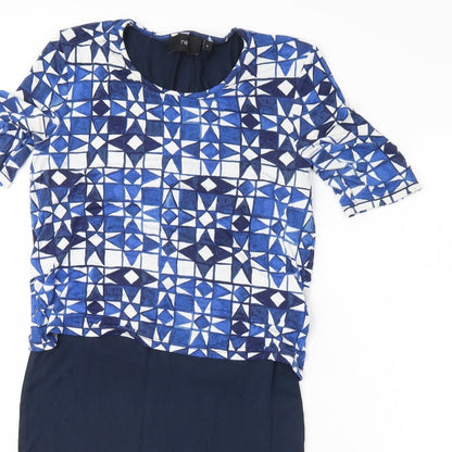Next Womens Blue   Pencil Dress  Size 8