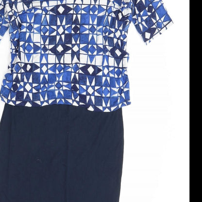 Next Womens Blue   Pencil Dress  Size 8
