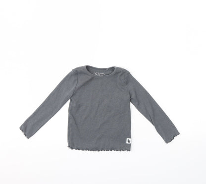 Next Girls Grey   Basic Blouse Size 2 Years