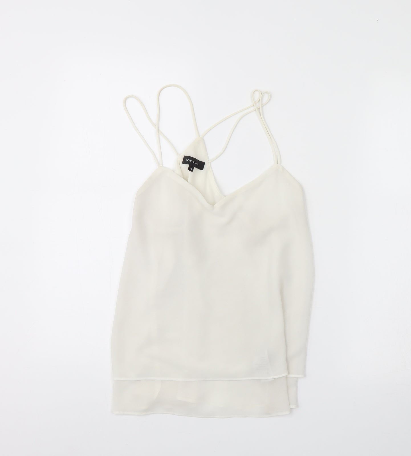 New Look Womens White   Basic Tank Size 10