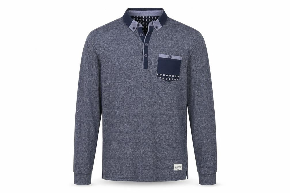 Nanny State Mens Blue   Henley Jumper Size M