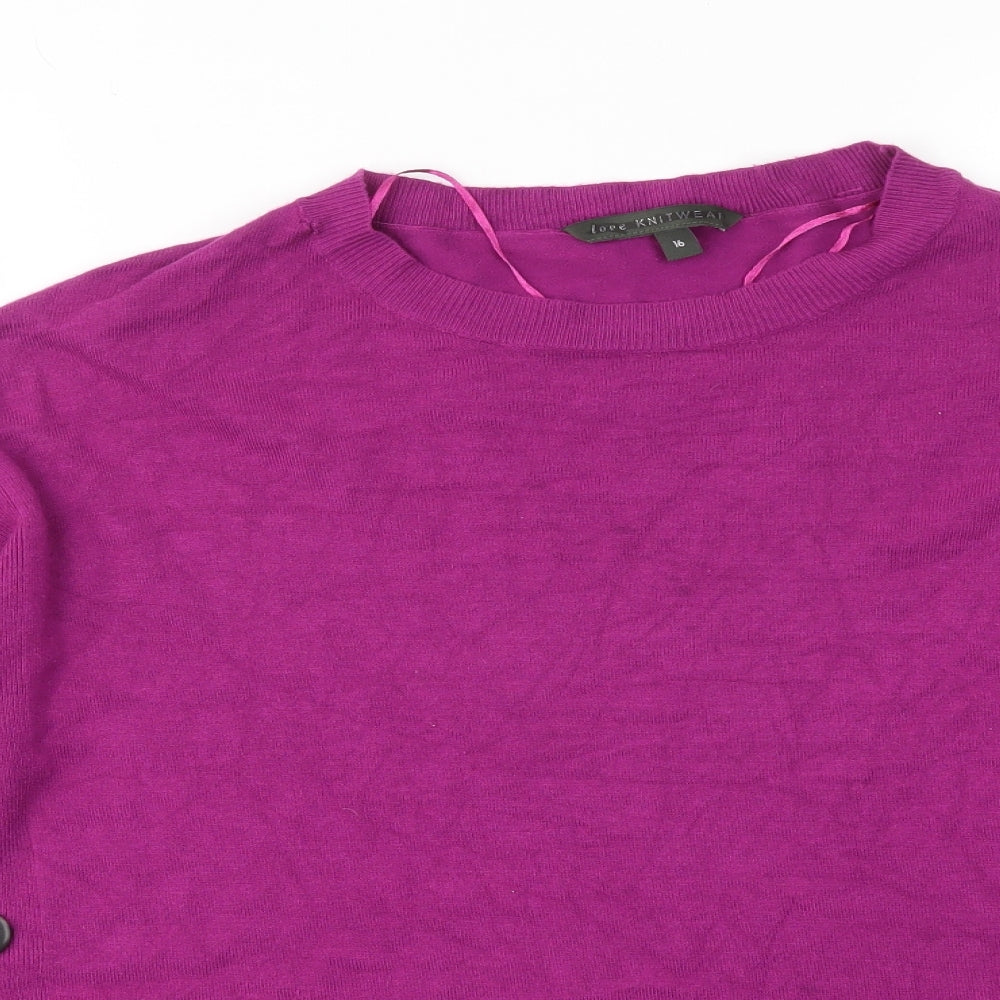 Bonmarché Womens Purple   Pullover Jumper Size 16