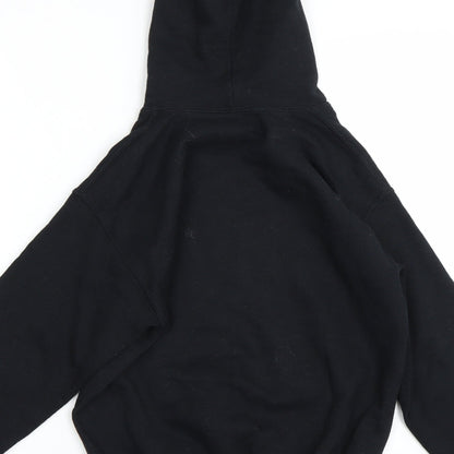 Preloved Gildan Boys Black   Pullover Hoodie Size 7-8 Years - Label