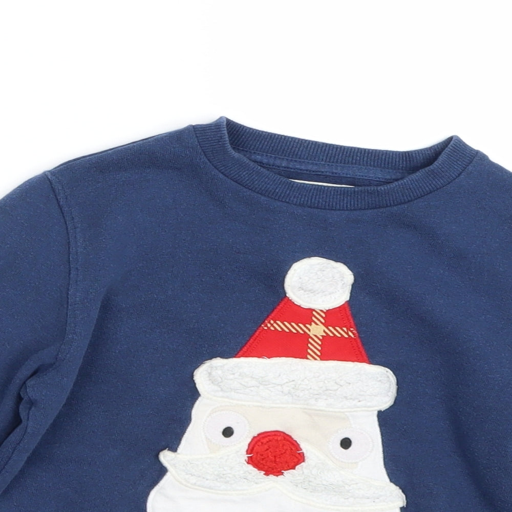 NEXT Boys Blue   Pullover Sweatshirt Size 3-4 Years  - Santa