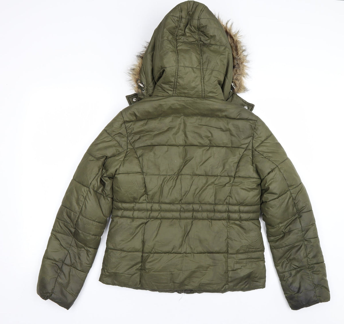 Primark Womens Green   Overcoat Coat Size XS