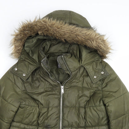Primark Womens Green   Overcoat Coat Size XS