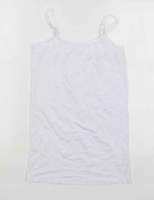 Preworn Womens White   Basic Tank Size M