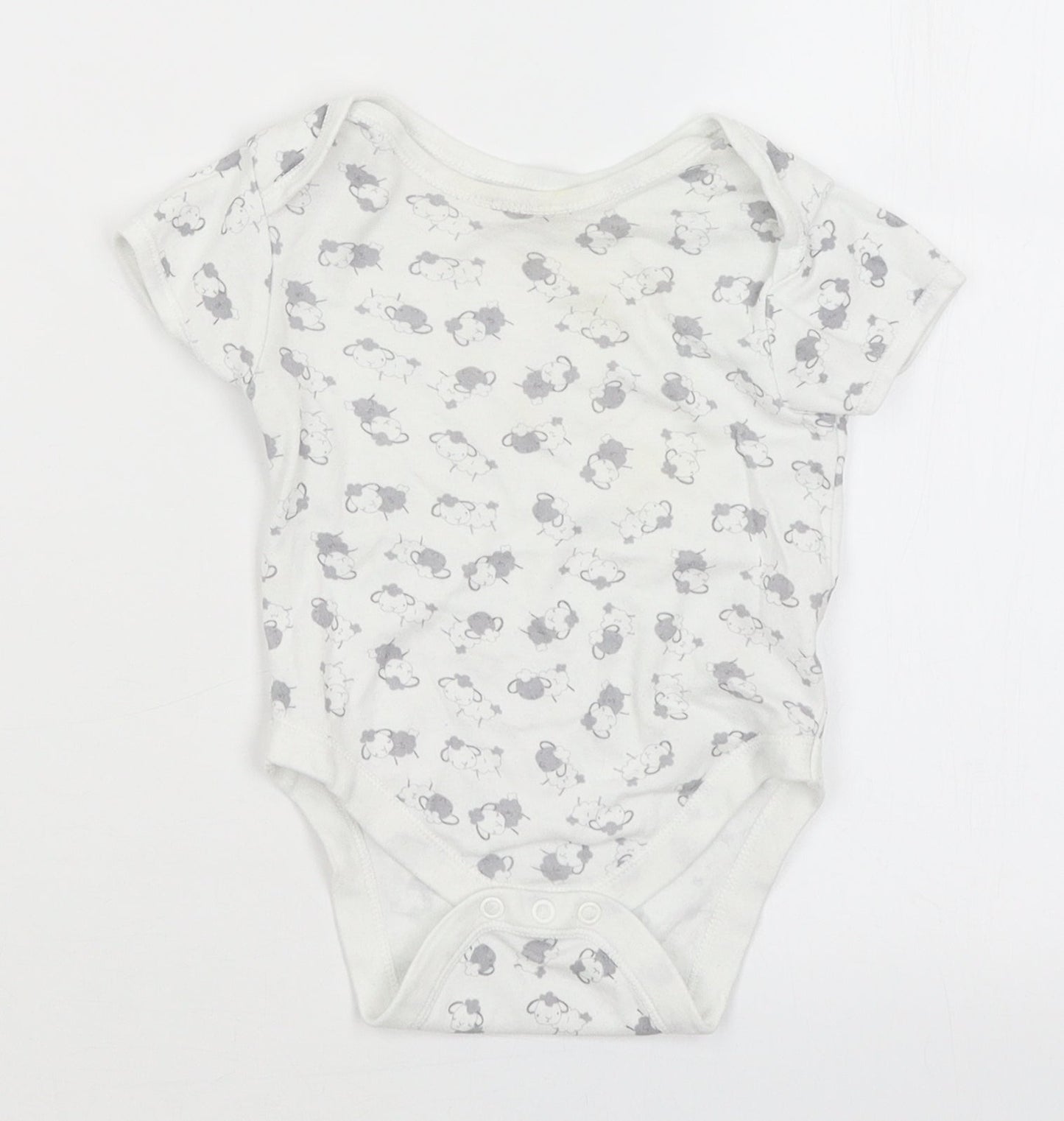 Early Days Baby White   Romper One-Piece Size 6-9 Months  - Sheep