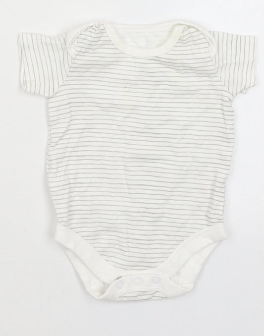 TU Baby White Striped  Romper One-Piece Size 0-3 Months