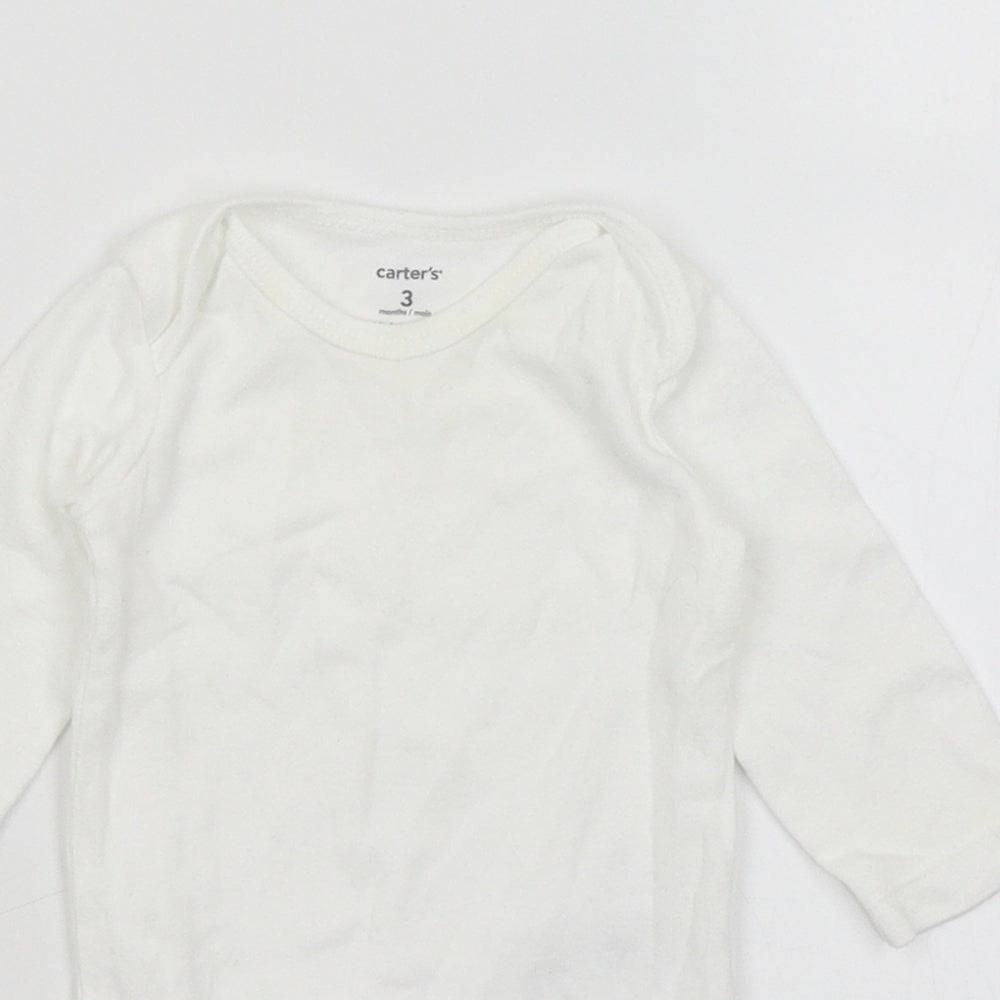 Carters Baby White   Romper One-Piece Size 0-3 Months