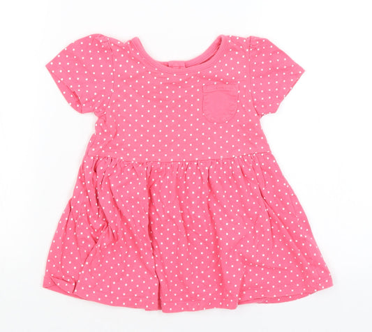 Young Dimension Baby Pink Spotted  Fit & Flare  Size 18-24 Months