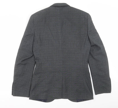 Next Mens Grey Check  Jacket Suit Jacket Size 36