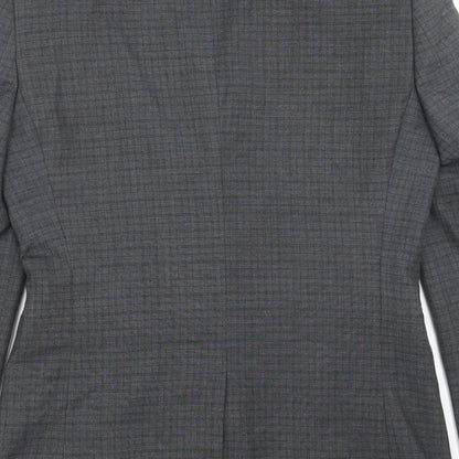 Next Mens Grey Check  Jacket Suit Jacket Size 36
