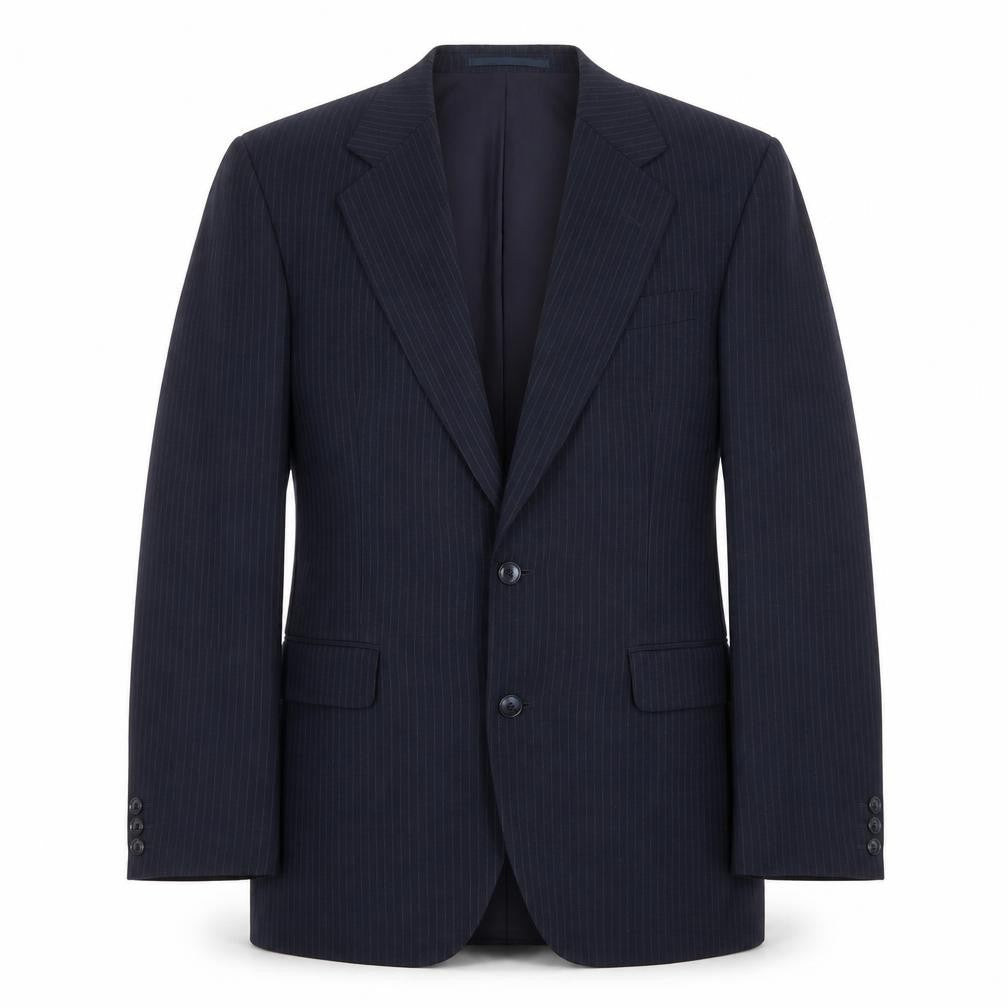 Moorcroft Mens Blue Striped  Jacket Suit Jacket Size 40