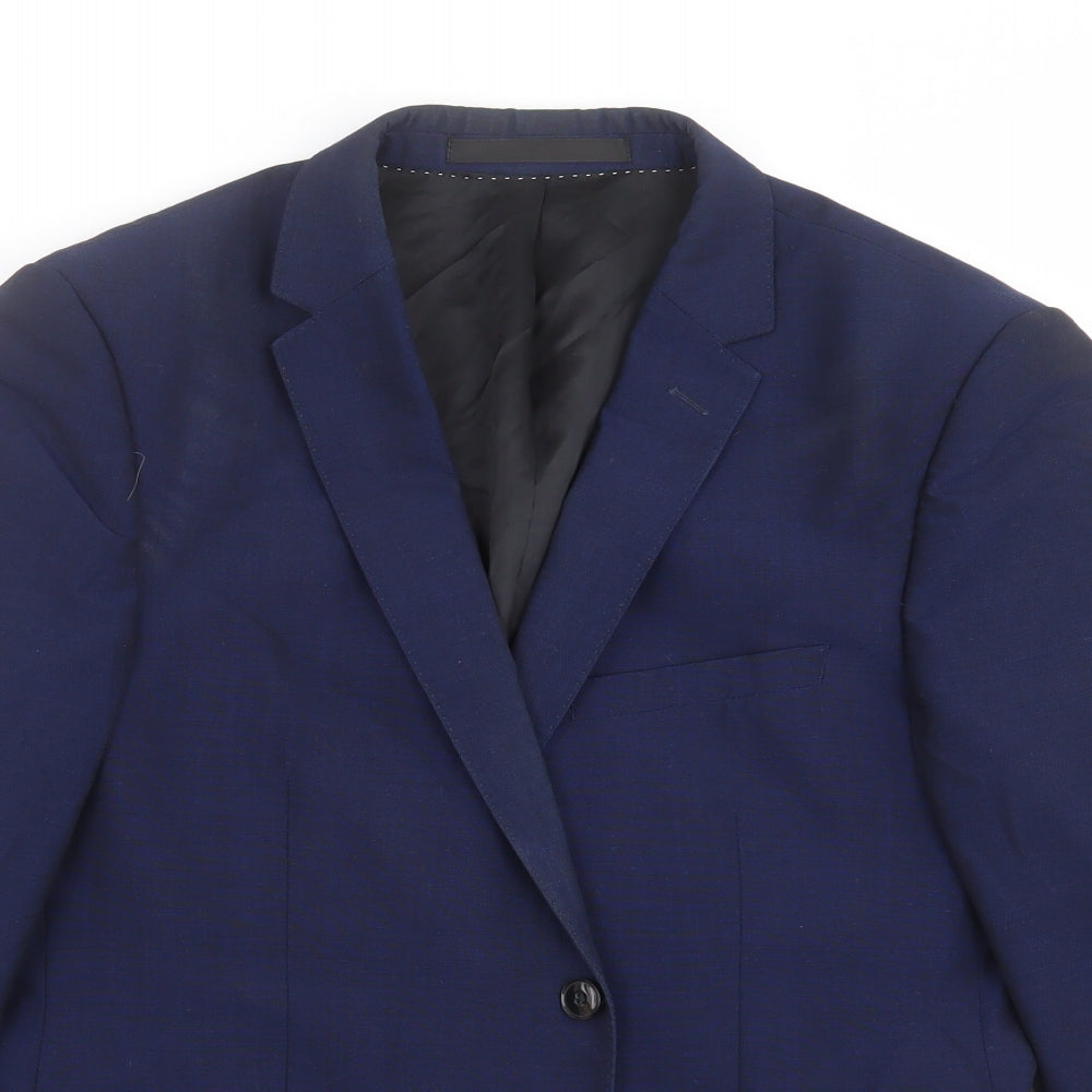 John Lewis Mens Blue   Jacket Suit Jacket Size 40