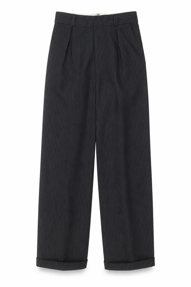 Preworn Boys Black Striped  Dress Pants Trousers Size 10 Years