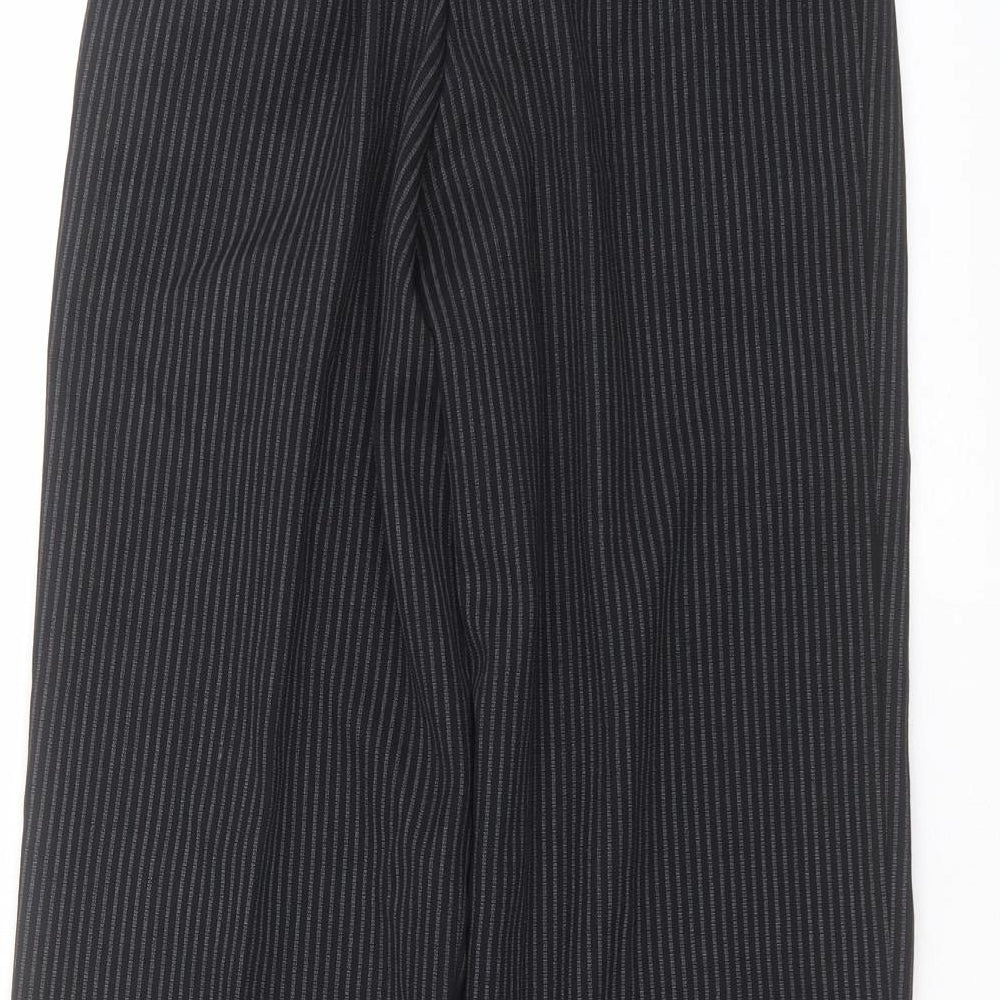 Preworn Boys Black Striped  Dress Pants Trousers Size 10 Years