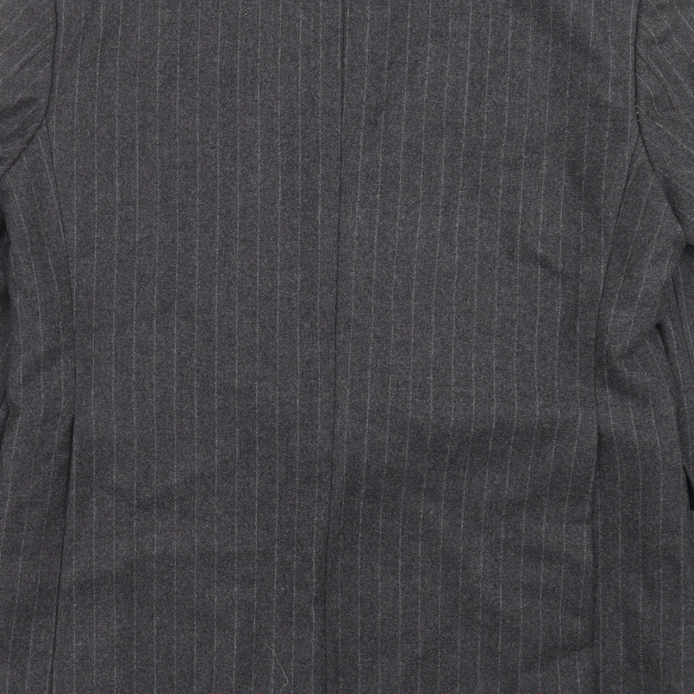 Burton Mens Grey Striped  Jacket Suit Jacket Size 42