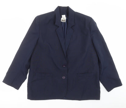 Preloved Citilites Womens Blue   Jacket Suit Jacket Size 18 - Front