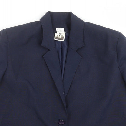 Preloved Citilites Womens Blue   Jacket Suit Jacket Size 18 - Detail