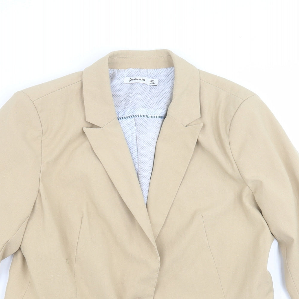 Stradivarius Womens Beige   Jacket Suit Jacket Size L