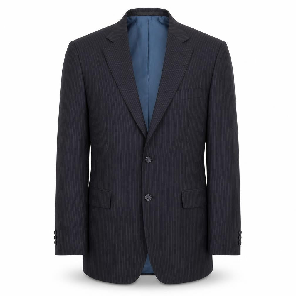 Marks & Spencer Mens Blue Striped  Jacket Suit Jacket Size 44