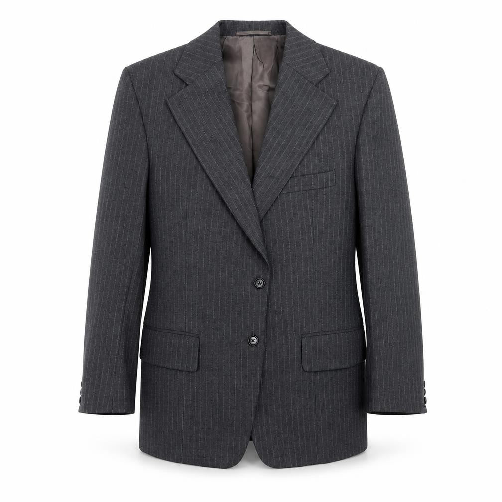 john atkinson Mens Grey Striped  Jacket Suit Jacket Size 38