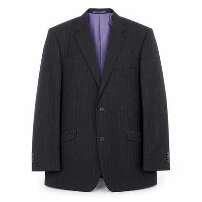 George Mens Grey Striped  Jacket Suit Jacket Size 42