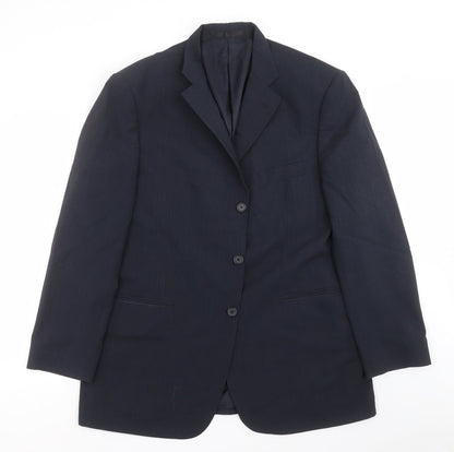 Impressions Mens Blue   Jacket Suit Jacket Size 44